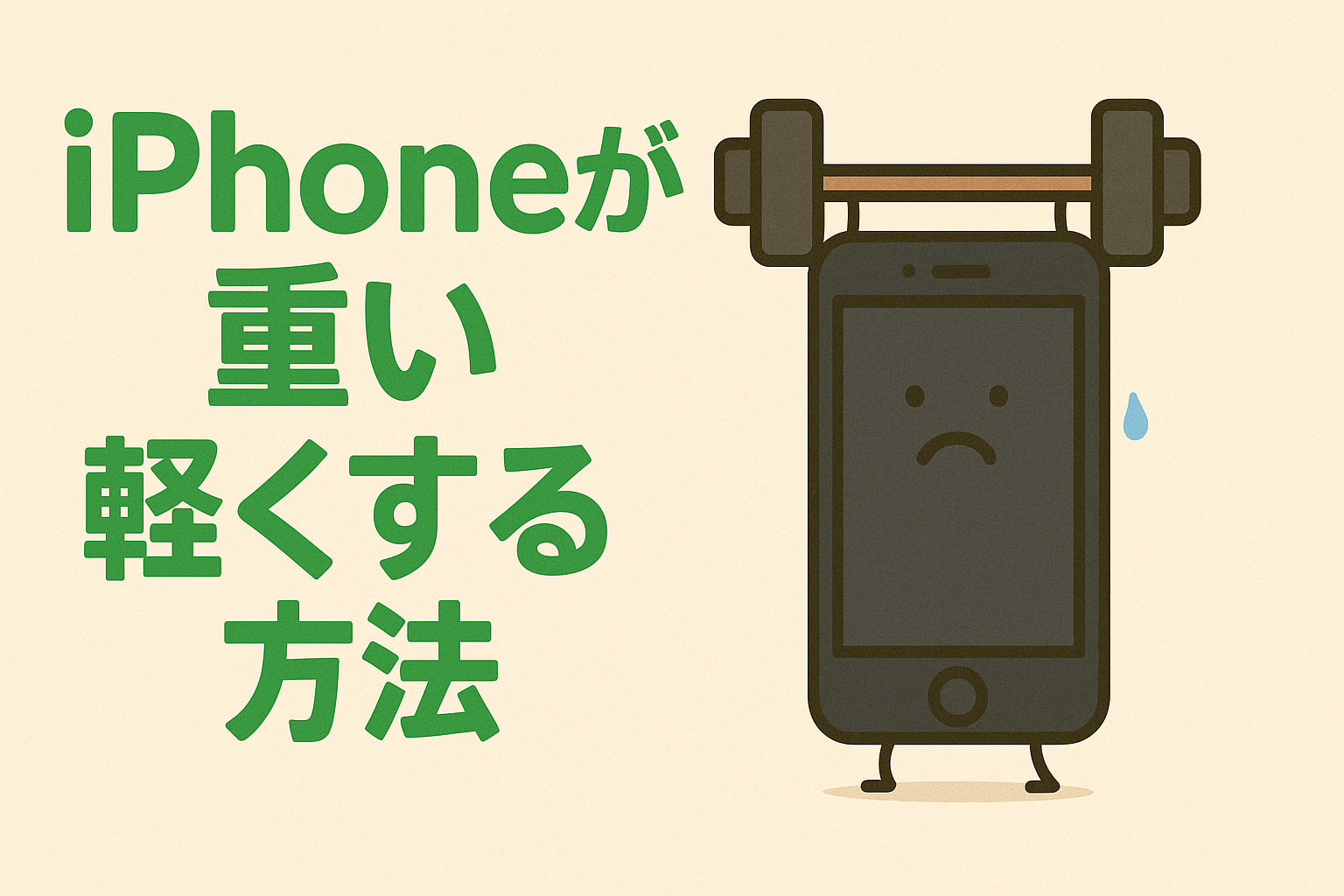 iPhoneが重い 軽くする