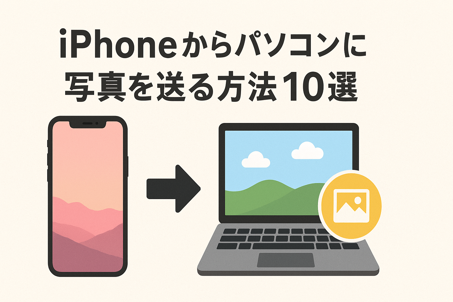 iphoneからパソコンに写真を送る