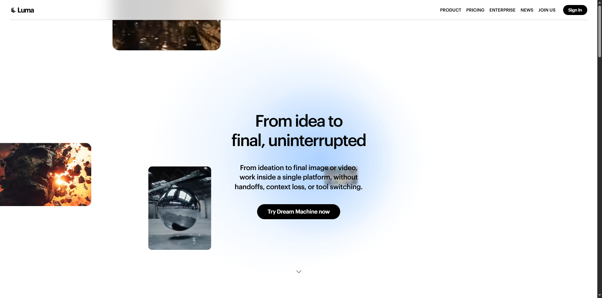 終了後の代替ソフト Luma Dream Machine