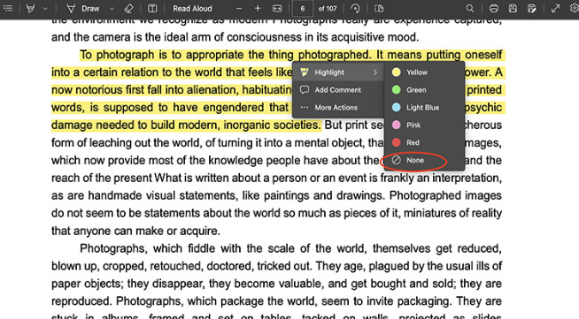 Microsoft EdgeでPDFのハイライトを消す