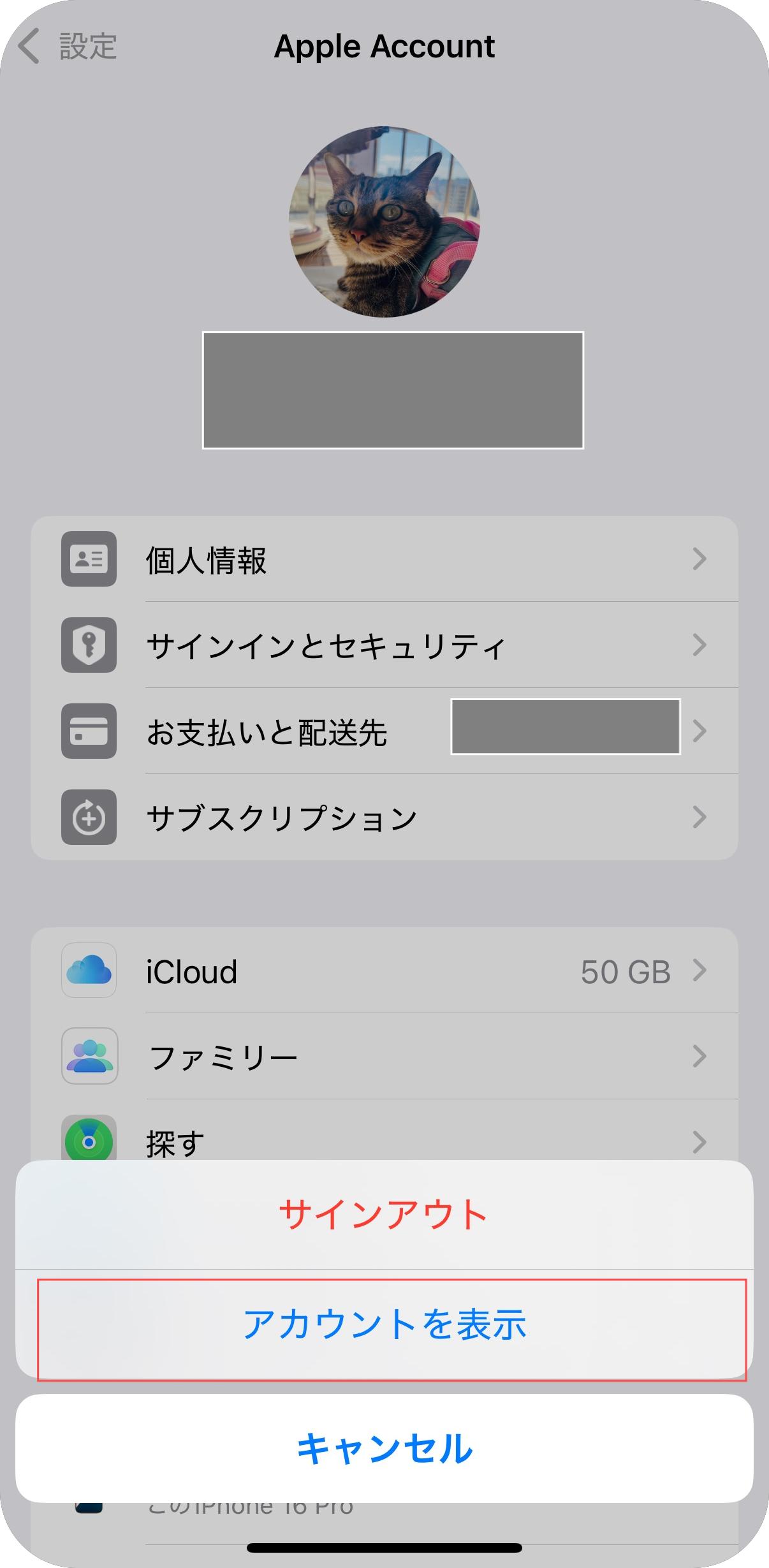 App Storeを再ログイン