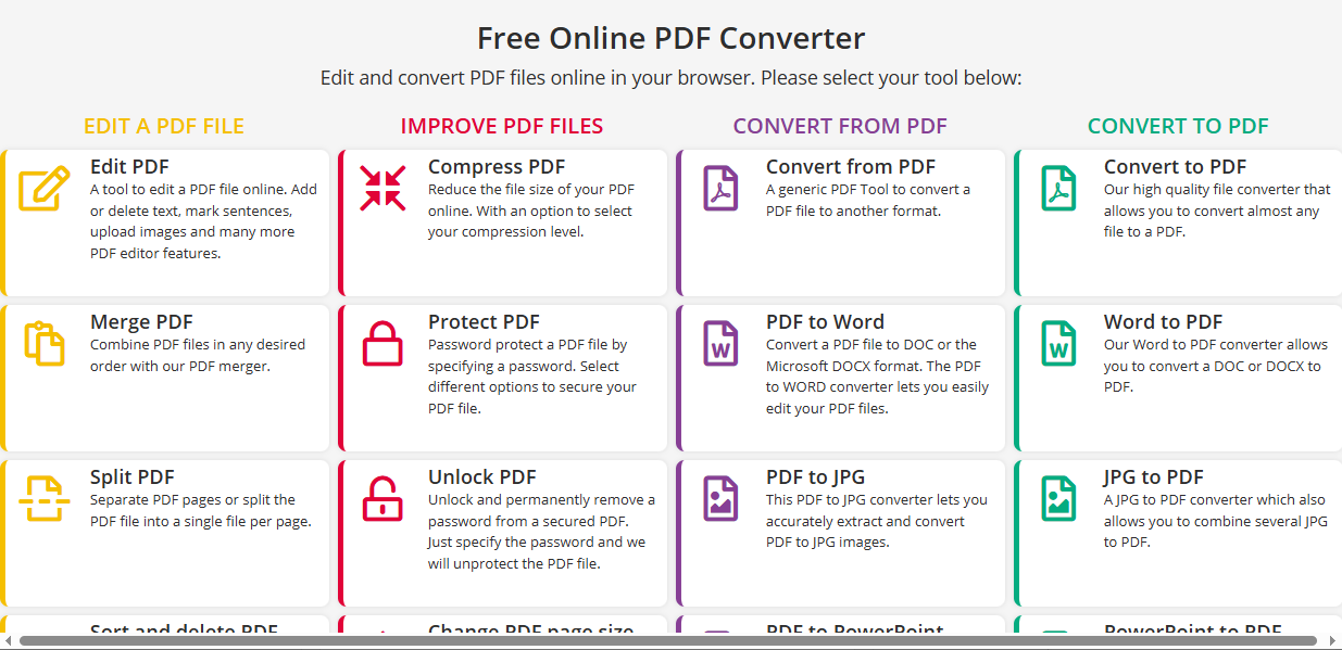 スマホ対応のPDFからWordへの無料変換ツール - PDF2Go