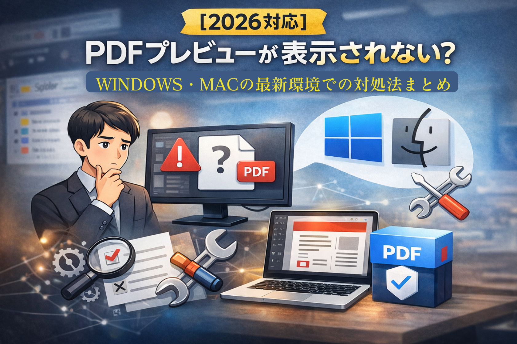 PDFプレビューが表示されない？Windows・Macの最新環境での対処法まとめ