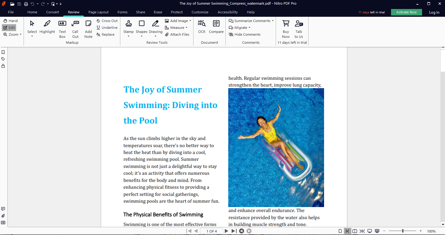 Nitro PDF EditorでPDFを編集