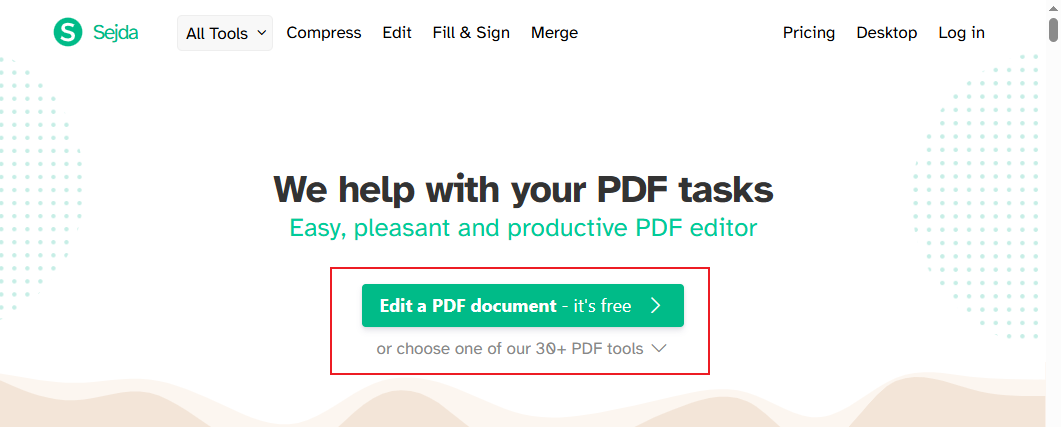 SejdaでPDFに動画リンクを埋め込む
