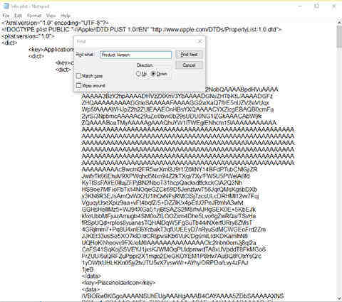iOS 14からiOS 13へダウングレード-「Product Version」を検索