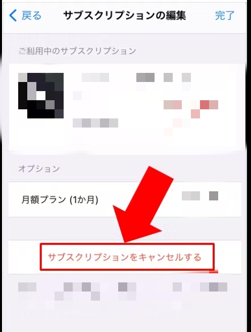 Apple Storeでサブスクリプションを解約