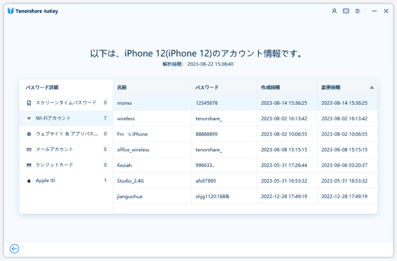 パスワード　表示 - 4uKey