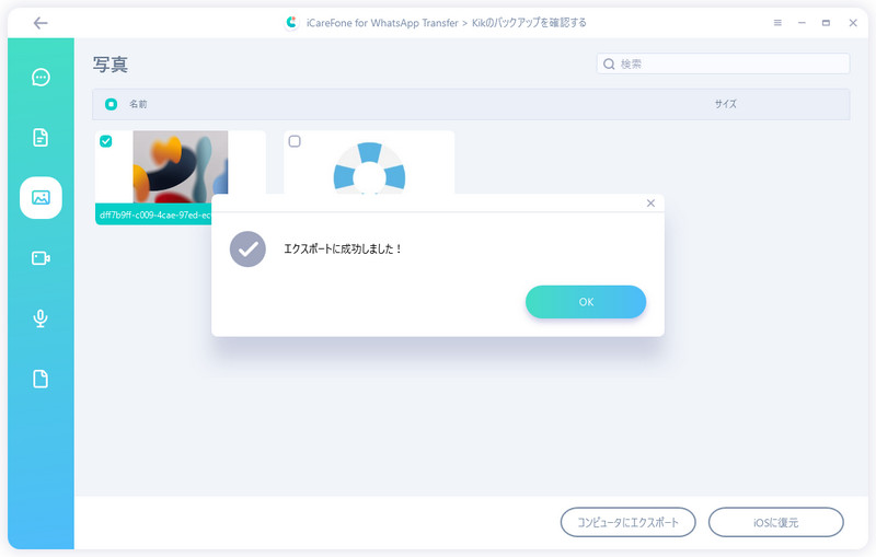 export kik data completed - guide