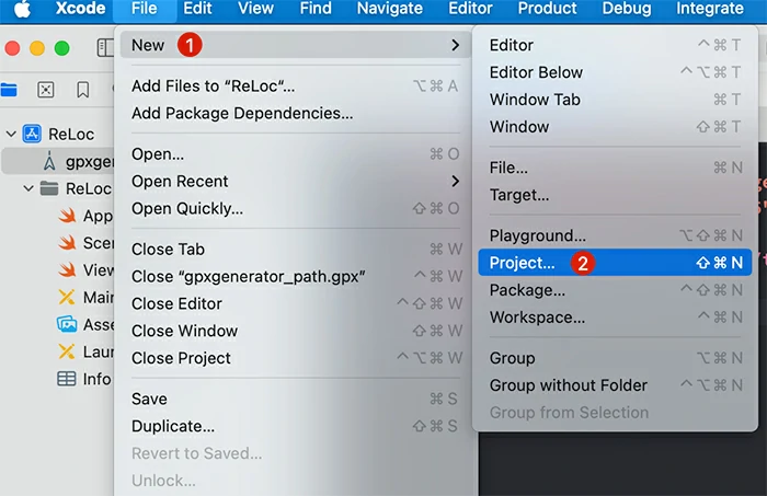 iphone 位置情報 裏ワザ 新規プロジェクトを作成