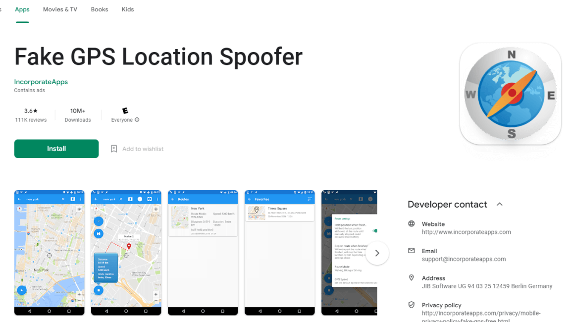 Fake GPS Location　Spoofer Go