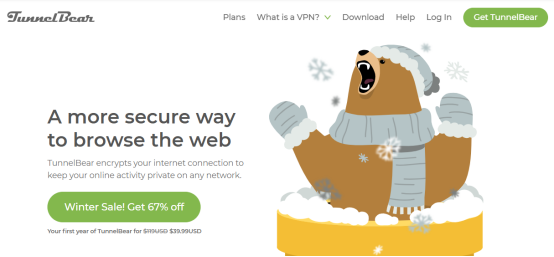 TunnelBear　vpn 無料 おすすめ