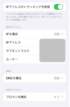 「DNSを構成」をタップします