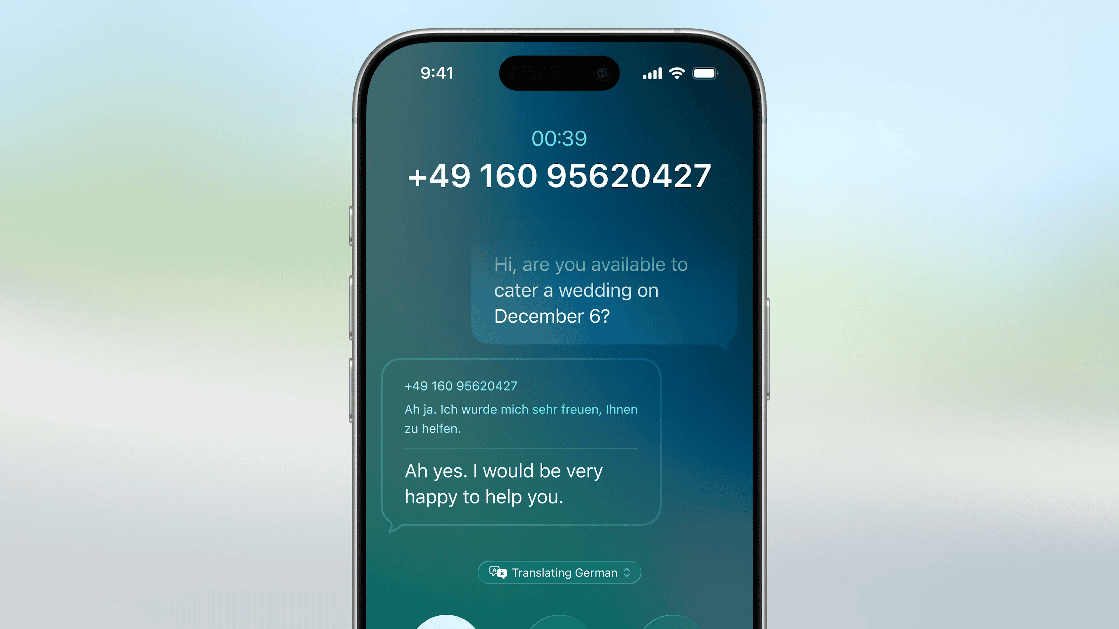 電話アプリでAppleライブ翻訳を使う方法