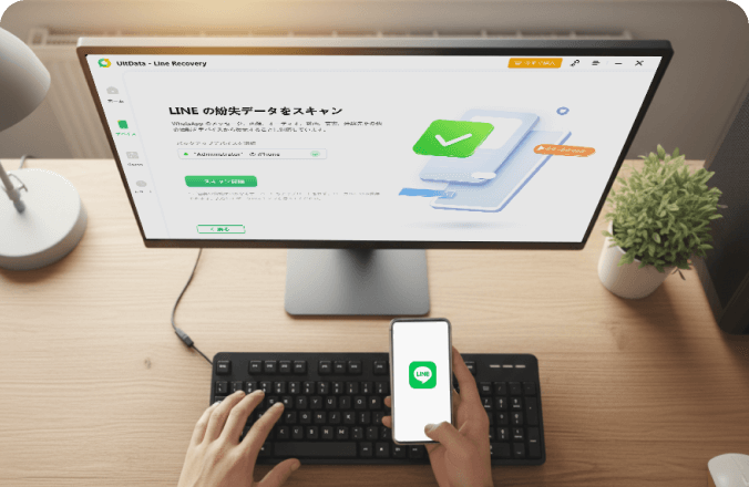 UltData LINE Recovery 機能表示図
