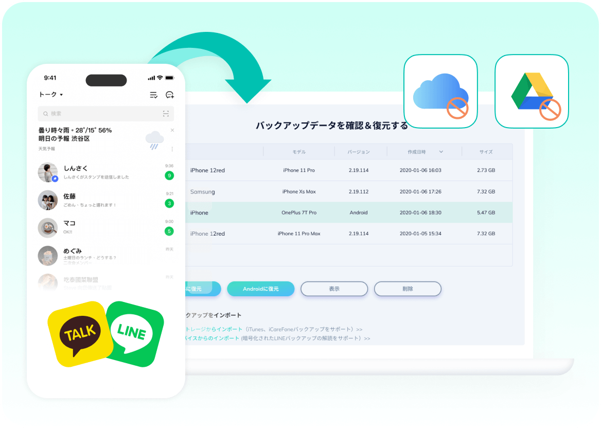 無料バックアップの機能イメージ1