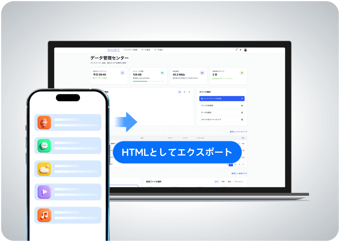WhatsAppバックアップをPCに保存（機能3）