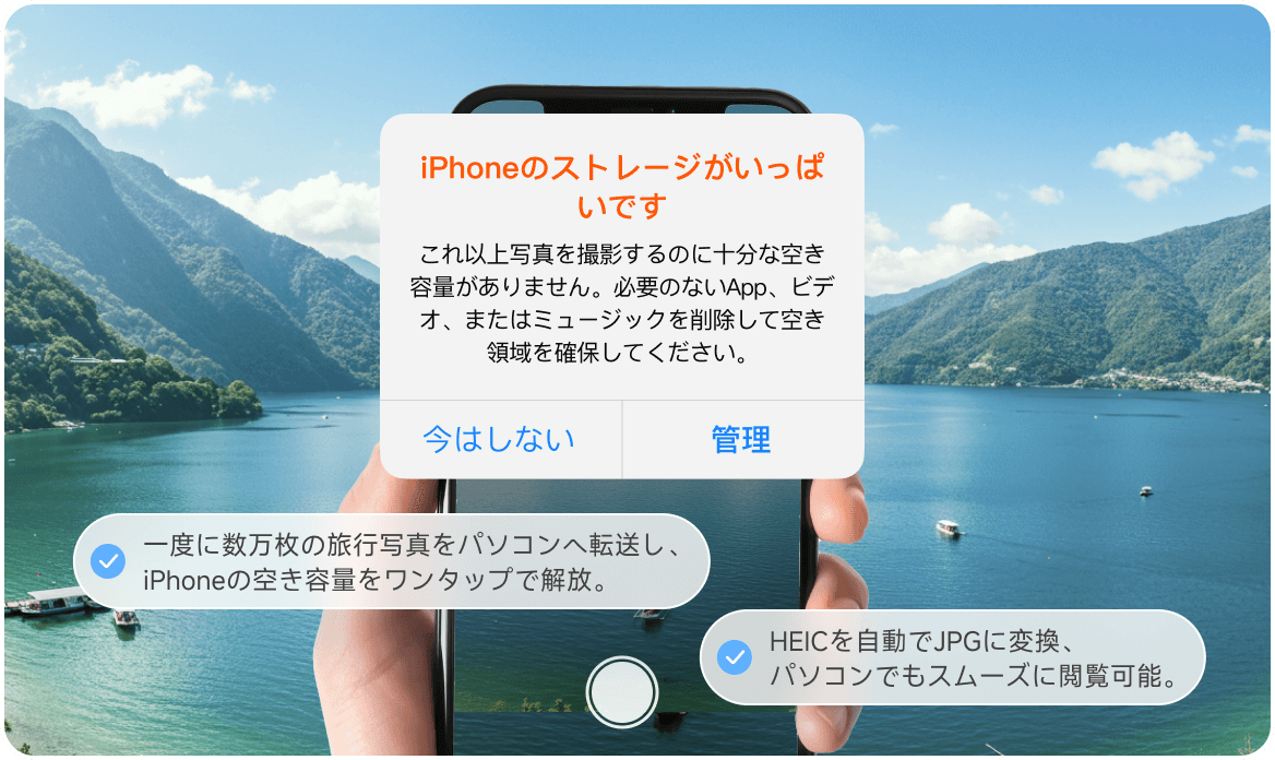写真データ転送機能のイメージ