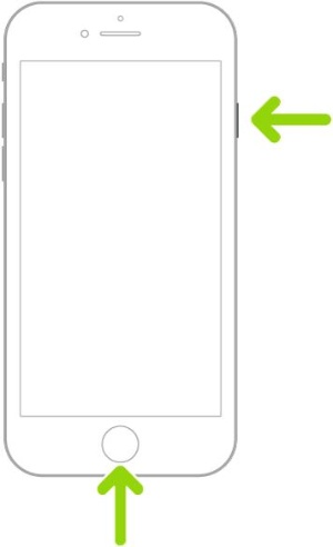Touch IDを搭載したiPhoneでスクリーンショットを撮る