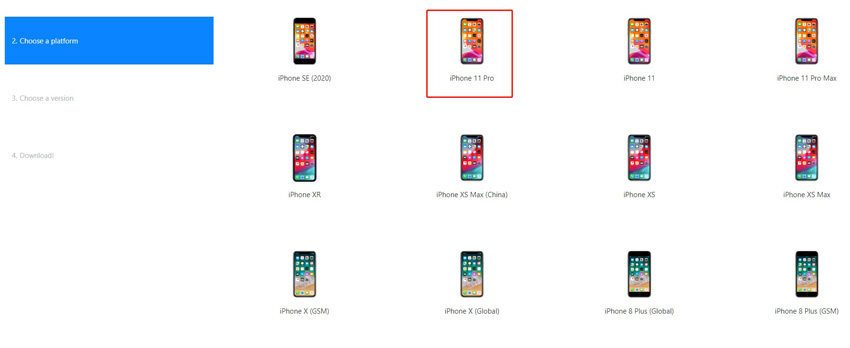 お使いのiPhoneのiOSファームウェアをダウンロードする