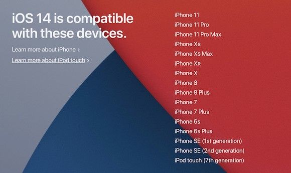 iOS 14の対応機種