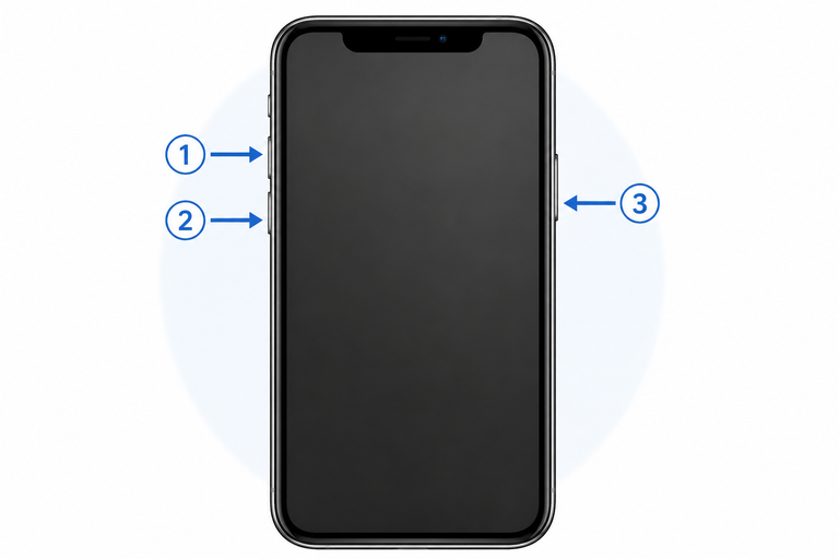iPhoneを再起動する手順