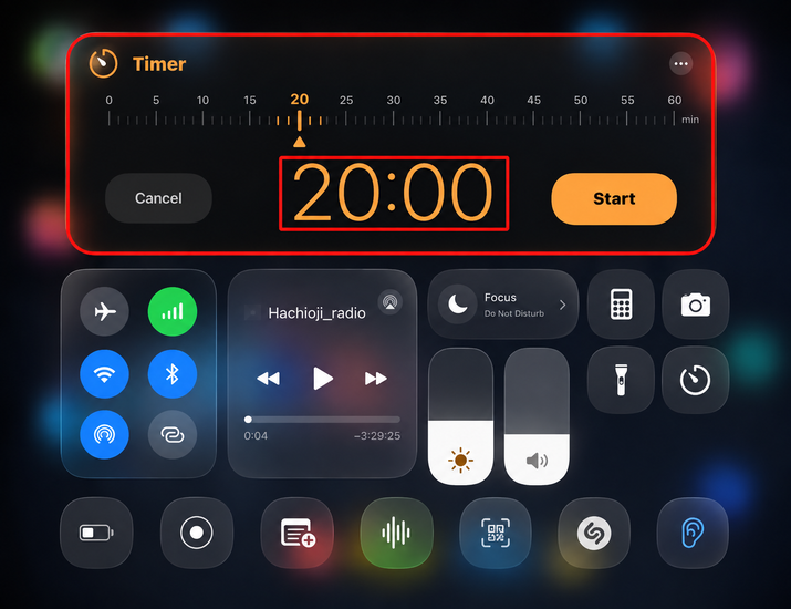 iOS 27のタイマー新UI