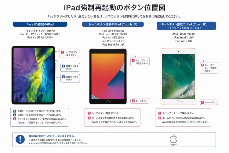 iPadを強制再起動する