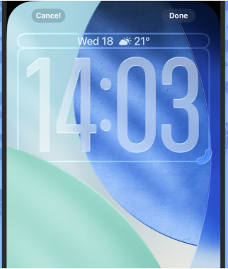 ios26 時計 大きく