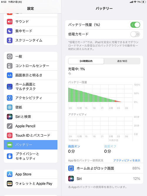 ipad バッテリー 減り が 早い