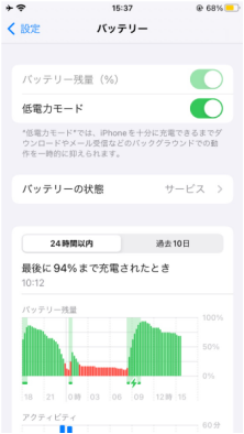 iPhone 電池 減り早い