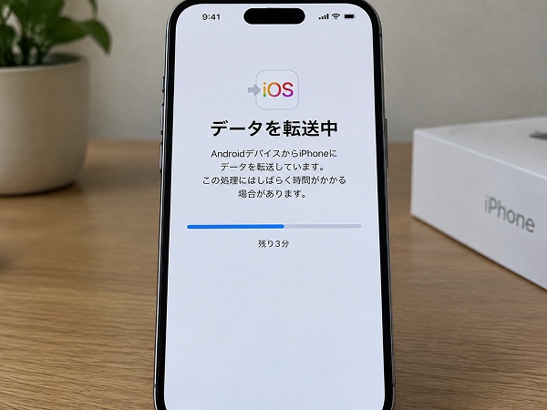 「iOSに移行」「残り3分」を表示する 