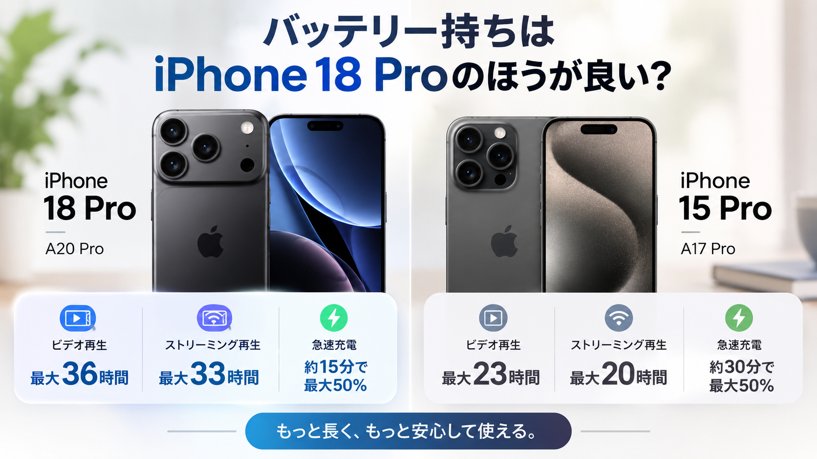 バッテリー持ちはiPhone 18 Pro