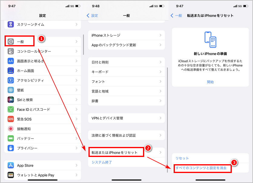 iCloudからデータを復元