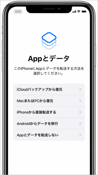 iCloudバックアップ