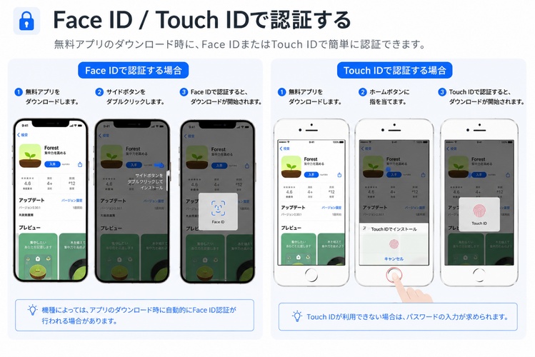 Face ID / Touch IDで認証する
