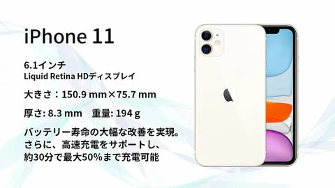 iPhone 11の基本スペック