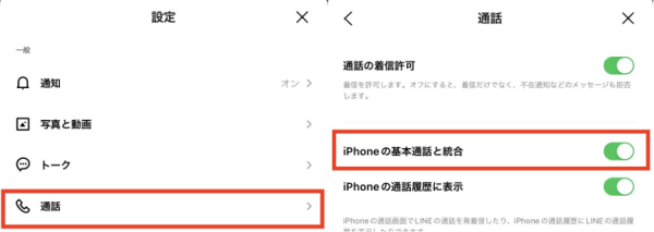 iPhoneの基本通話と統合