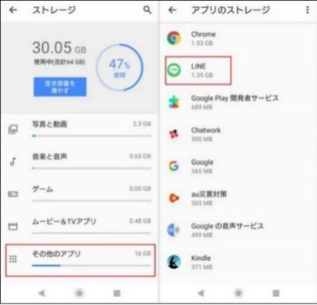 Androidスマホ内部のLINEフォルダを確認する