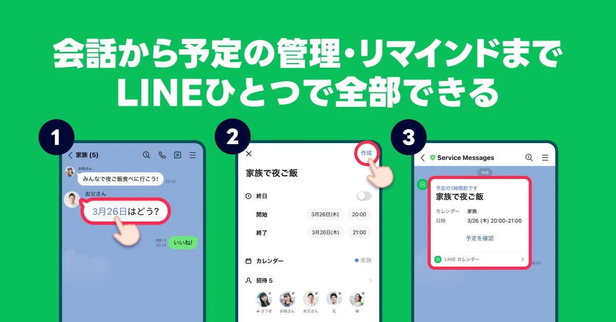 line カレンダー iphone 使い方