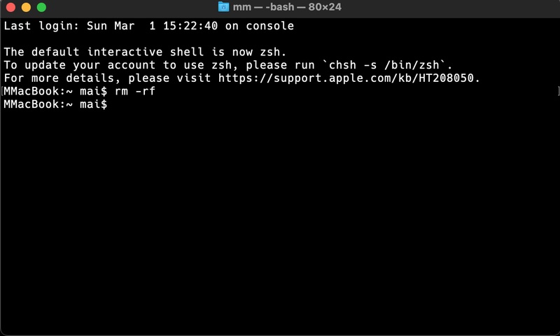 Terminalでmacのキャッシュファイルを削除する