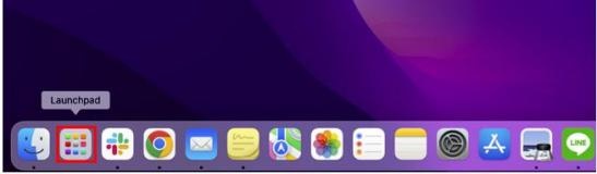 「launchpad」を選択