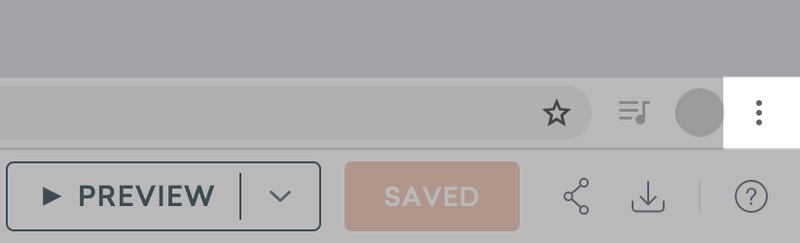 右上の「︙」をクリック