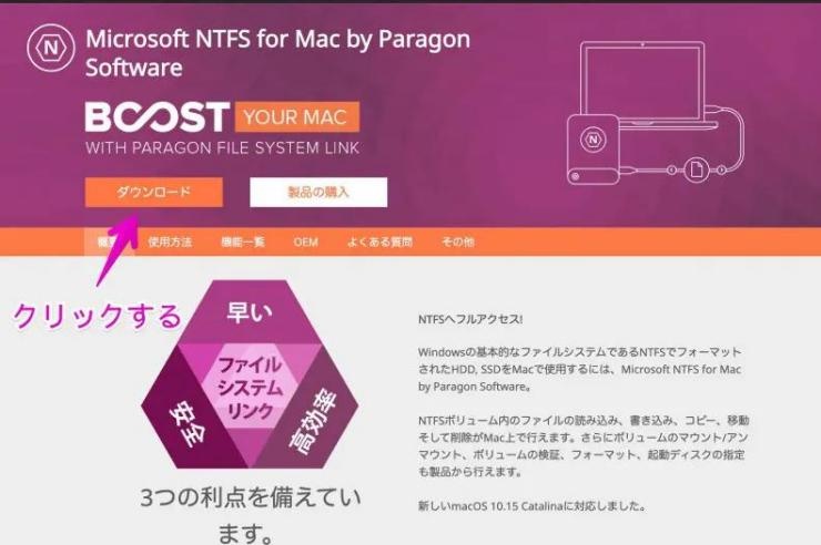 Ntfs for Macをダウンロード