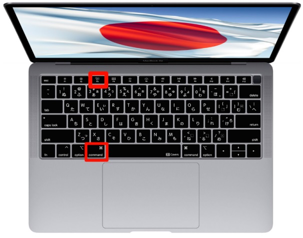 Command + F3を押して一時的に隠す