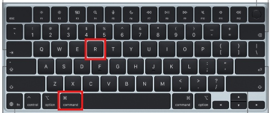 Command＋rで起動