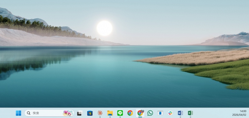 仮想windowsデスクトップで開き