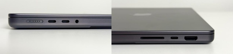 Macbook Proの左右側面ポート