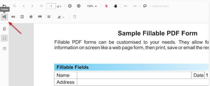 メニューバーから[テキストボックス]を選択