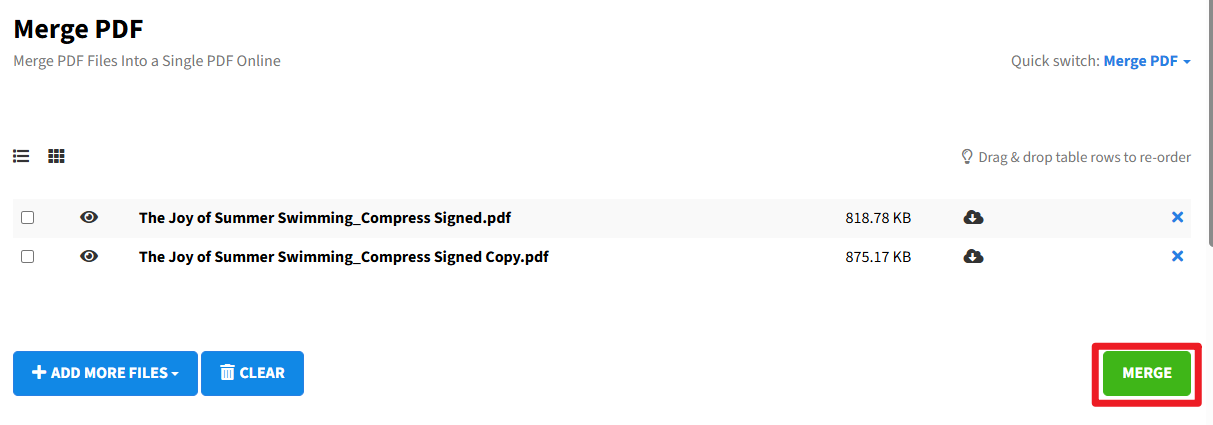 Chromeブラウザの拡張機能でPDFを結合する